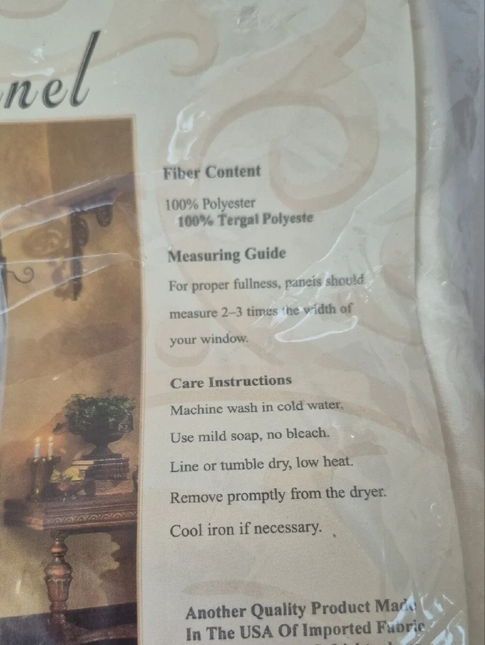 Vintage S. Lichtenberg Sheer Curtain Panel Gigi Egg Shell Polyester 84